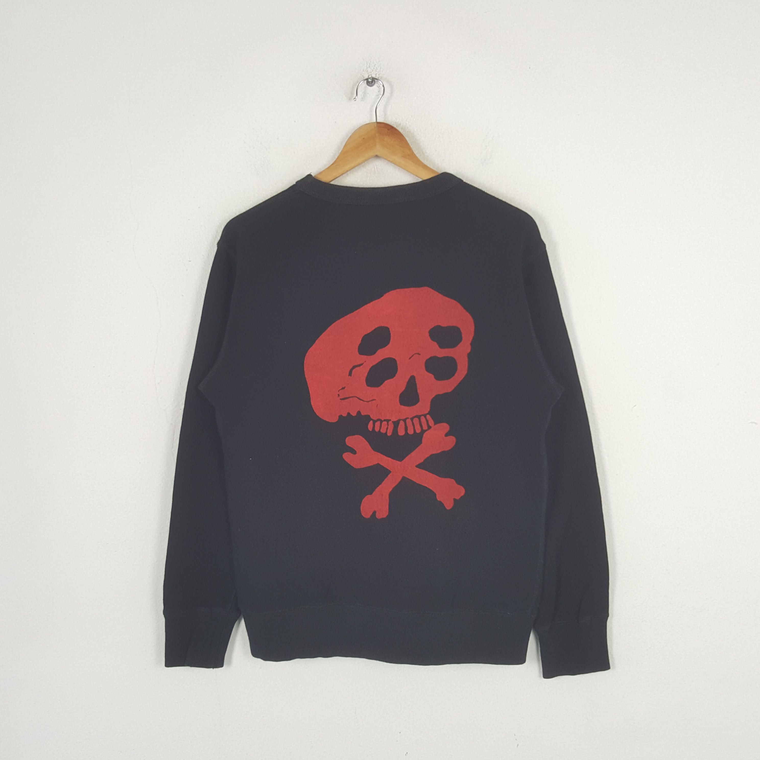 Alpha Industries × Vintage Vintage Alpha Industries Punk Style Sweatshirt C289N16 Size US M / EU 48-50 / 2 - 1 Thumbnail