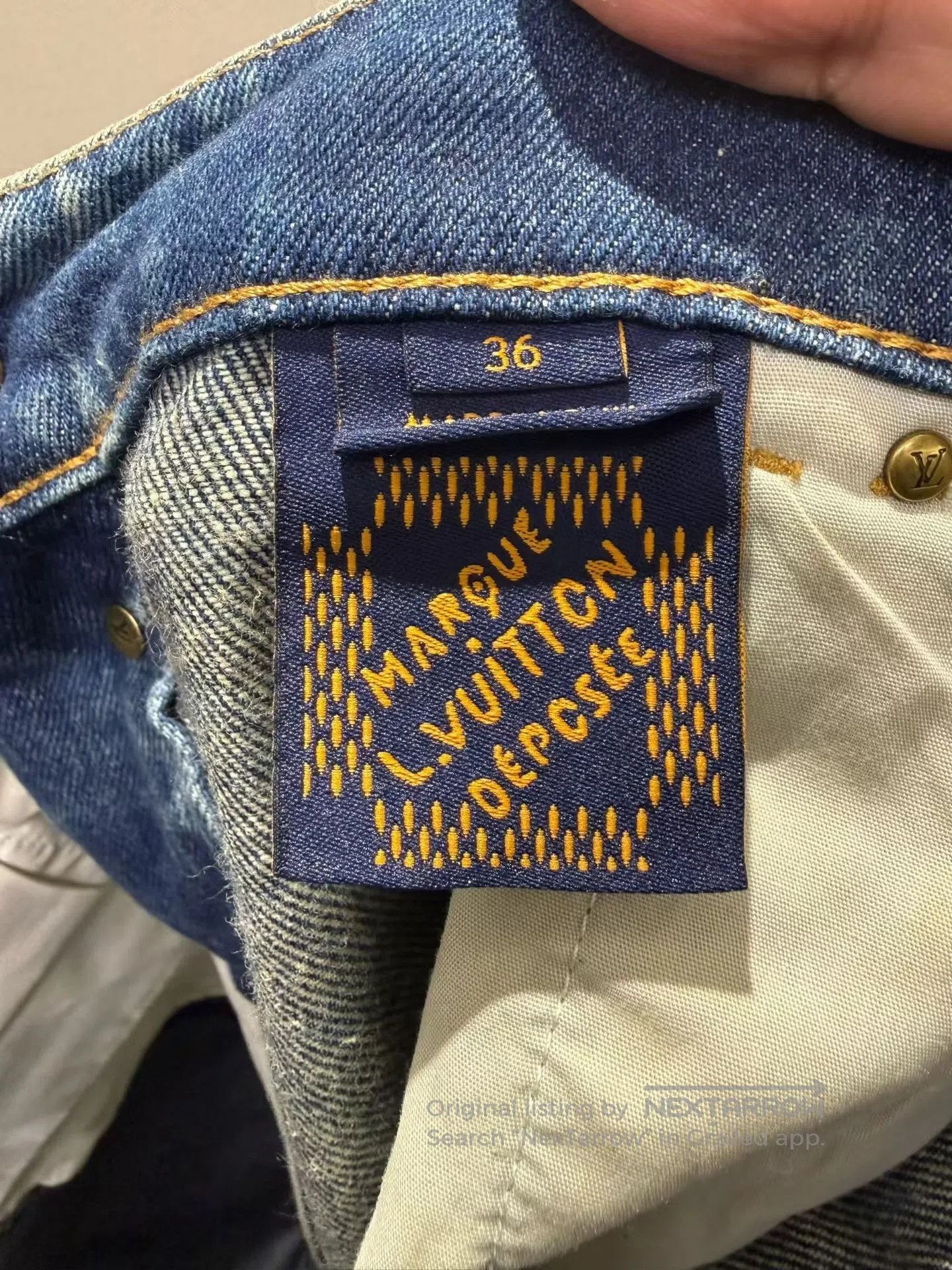 Louis Vuitton Louis Vuitton Blue Washed Sunset Faded Leather Patch Logo Size US 36 / EU 52 - 3 Thumbnail