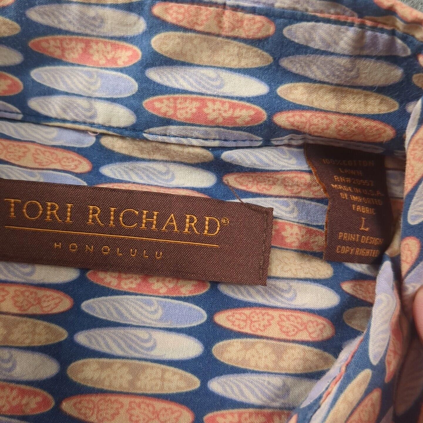 Tori Richard Tori Richard Hawaiian Shirt Men L Surfboards AOP Button Up Size US L / EU 52-54 / 3 - 2 Thumbnail