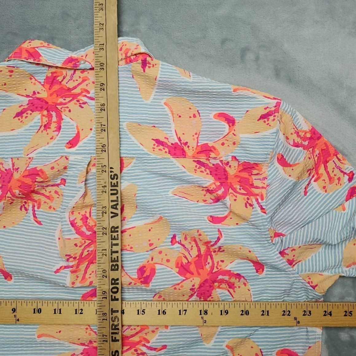 Chubbies Chubbies Shirt Mens XL Floral Stripe Tropical Beach Party Retro Summer Crinkle Size US XL / EU 56 / 4 - 6 Thumbnail