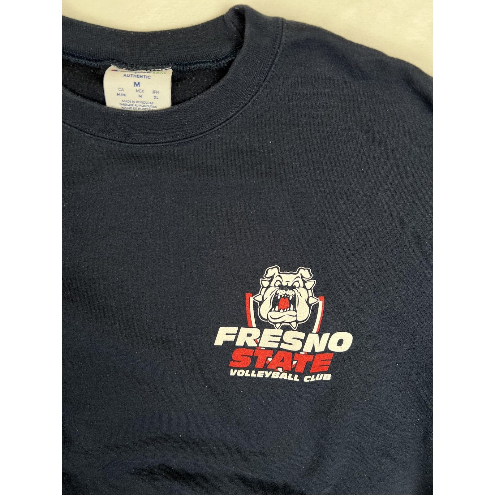 Champion Fresno State Bulldogs Sweatshirt Mens Medium Navy NCAA Volle Size M / US 6-8 / IT 42-44 - 2 Thumbnail