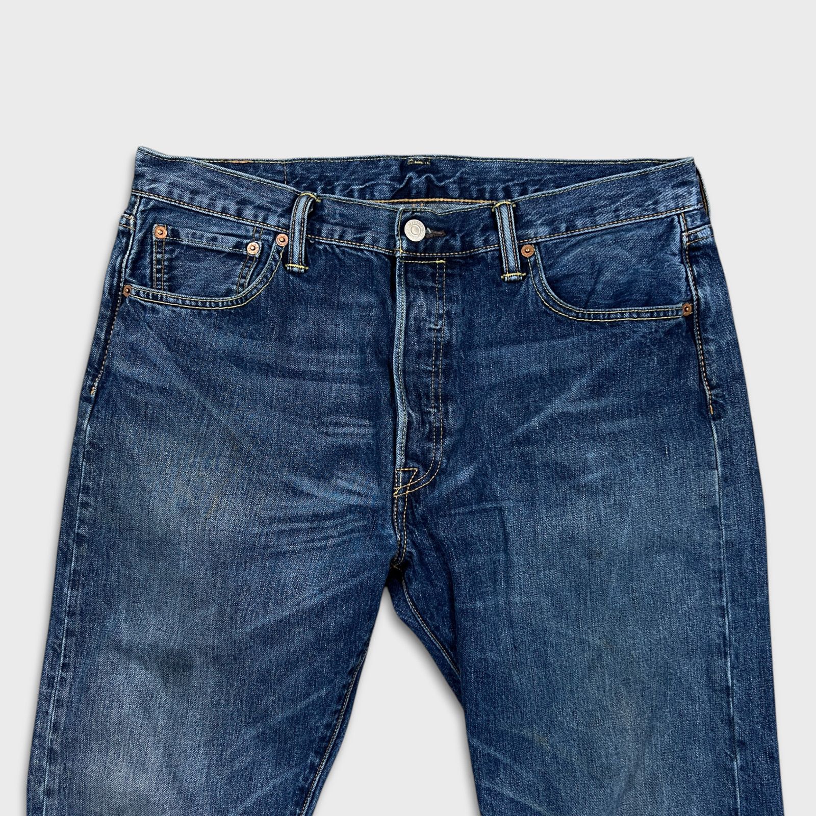 Levi's × Vintage Levi's 501 Jeans 34x30 Blue Original Fit Straight Leg Denim Size US 34 / EU 50 - 2 Thumbnail