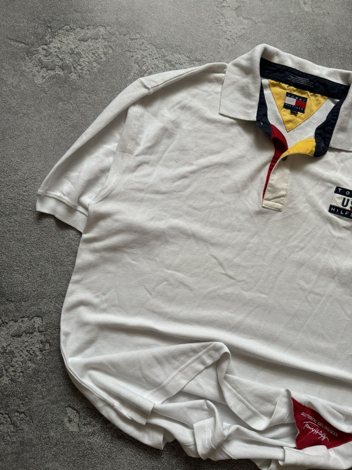Tommy Hilfiger × Vintage Tommy Hilfiger XL vintage USA 🇺🇸 polo tee T-shirt rugby Size US XL / EU 56 / 4 - 2 Thumbnail