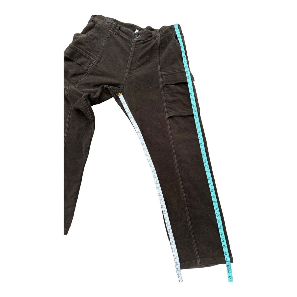 GOODENOUGH × Hiroshi Fujiwara Vintage 90s Goodenough Suede Cotton Cargo Trouser Pant Size US 34 / EU 50 - 5 Thumbnail