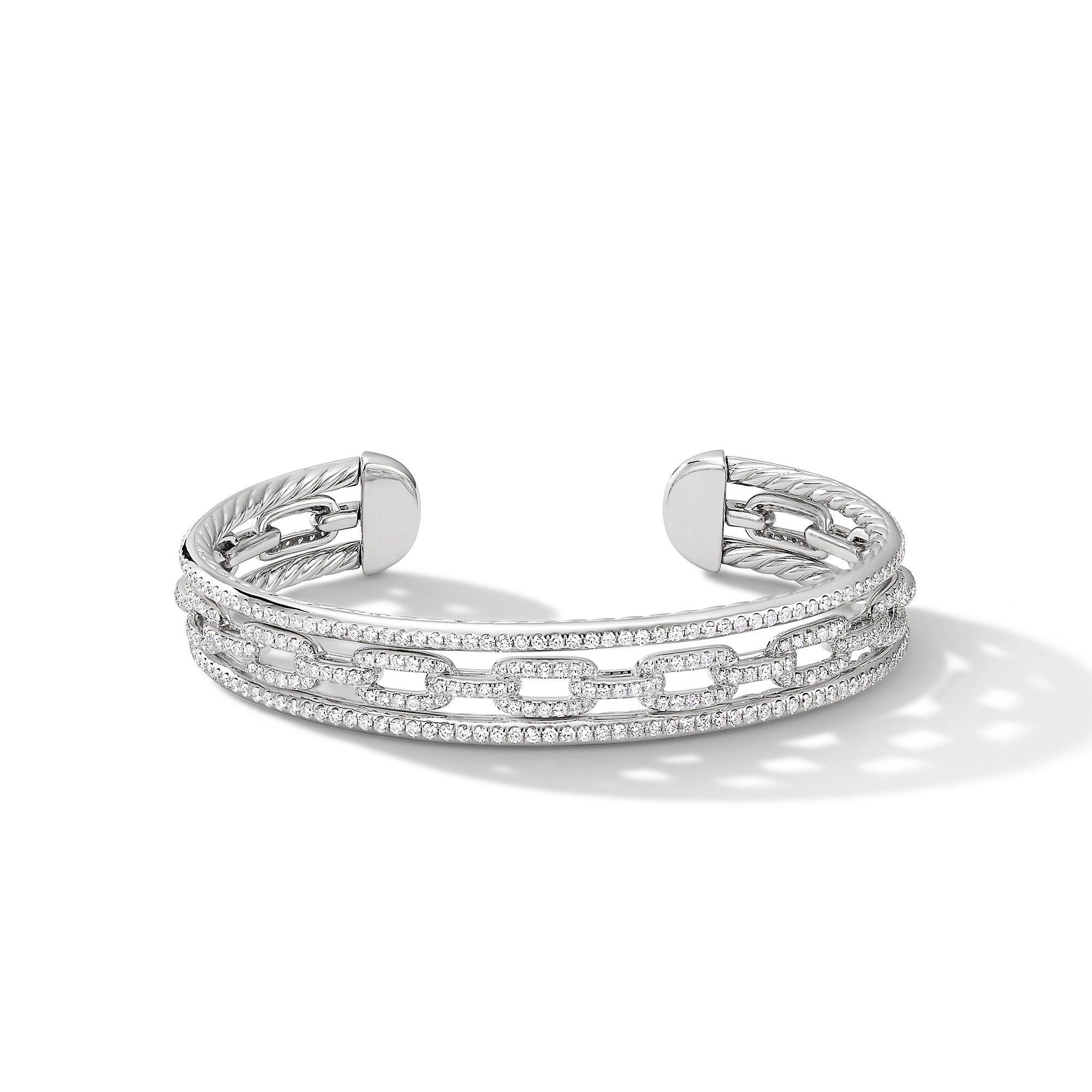 David Yurman o1w1db10325 Bracelet in 18K White Gold with Diamonds & 9.7mm Size ONE SIZE - 3 Thumbnail