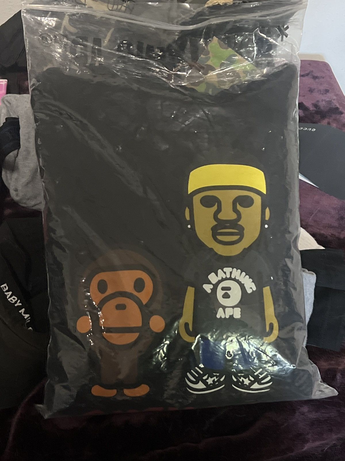 Bape Pusha T X BAPE Baby Milo Pullover Hoodie Black, Large Size US L / EU 52-54 / 3 - 3 Thumbnail
