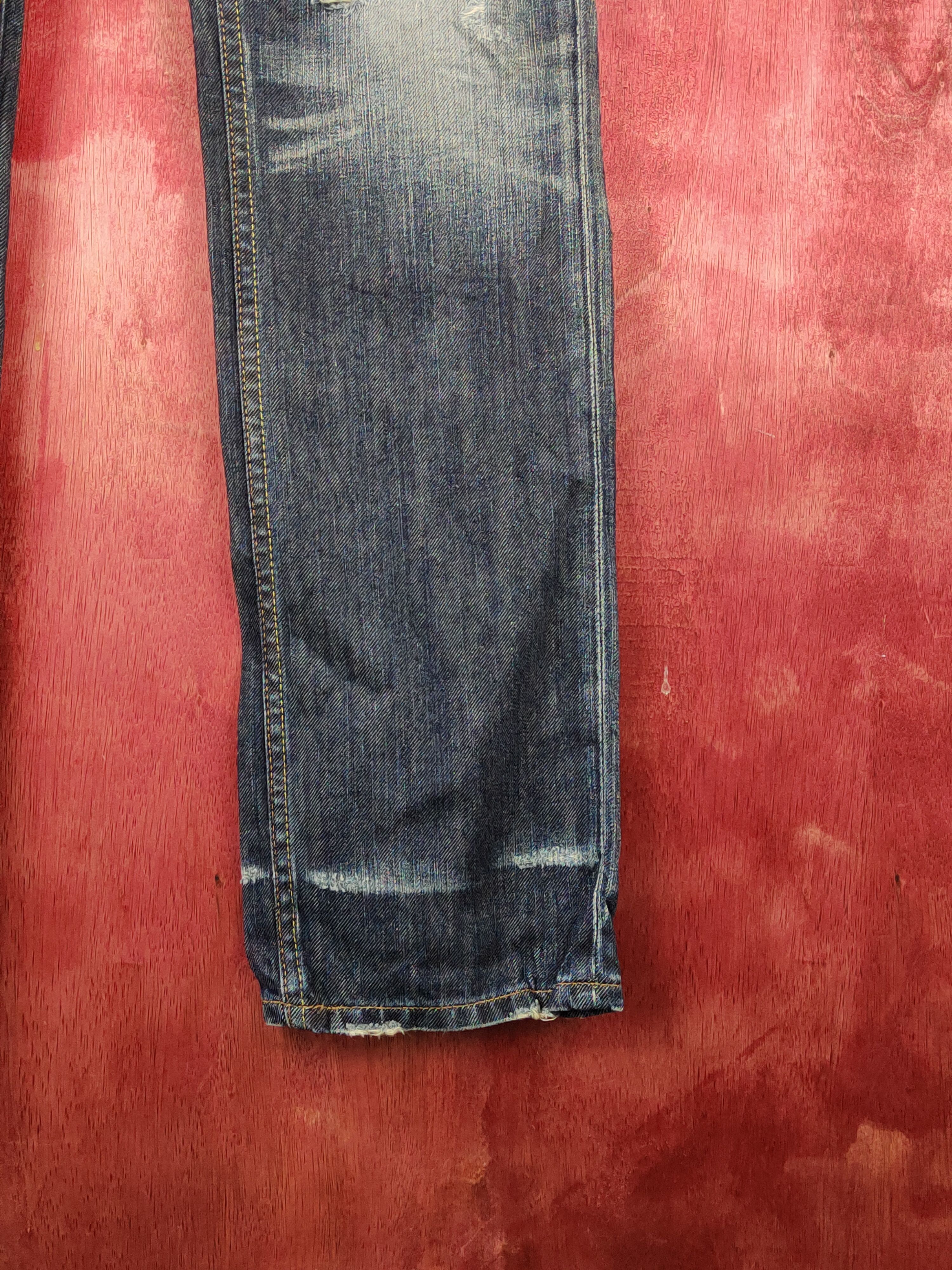 Levi's 511 Levi's Dark Blue Distressed ripped vintage Denim #S1534 Size US 30 / EU 46 - 7 Thumbnail