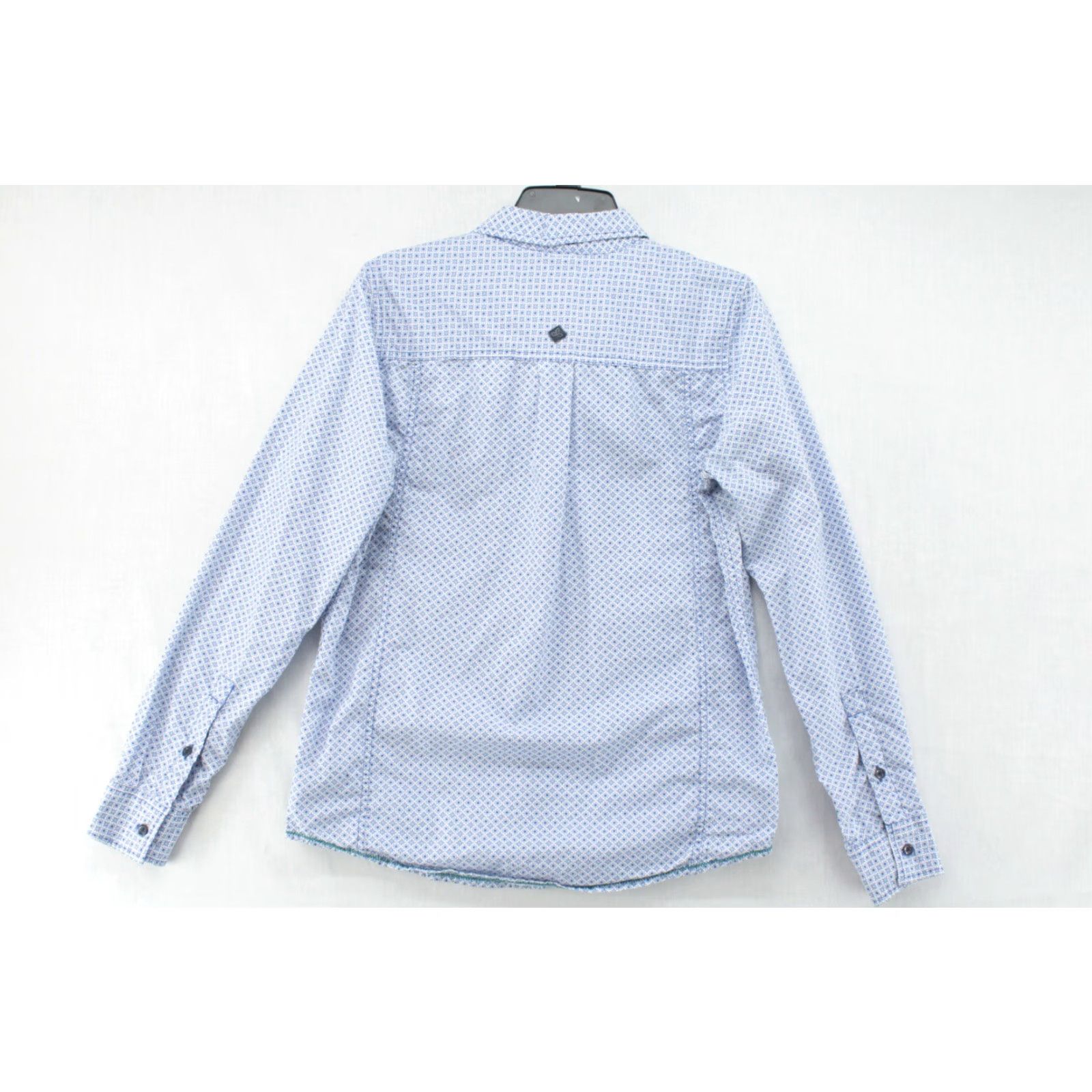Prana prAna Lukas Slim Button-Up Shirt Mens Small Long Sleeve Geometric Blue Size US S / EU 44-46 / 1 - 4 Thumbnail
