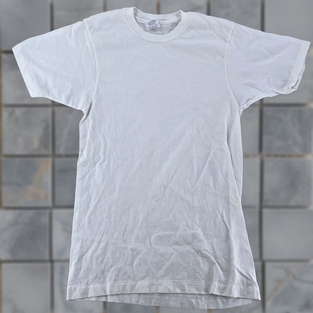 Hanes VINTAGE Hanes Blank Shirt XXS White T-Shirt Tee Crewneck Single Stitch 90s Mens XS? Size US XXS / EU 40 - 1 Thumbnail