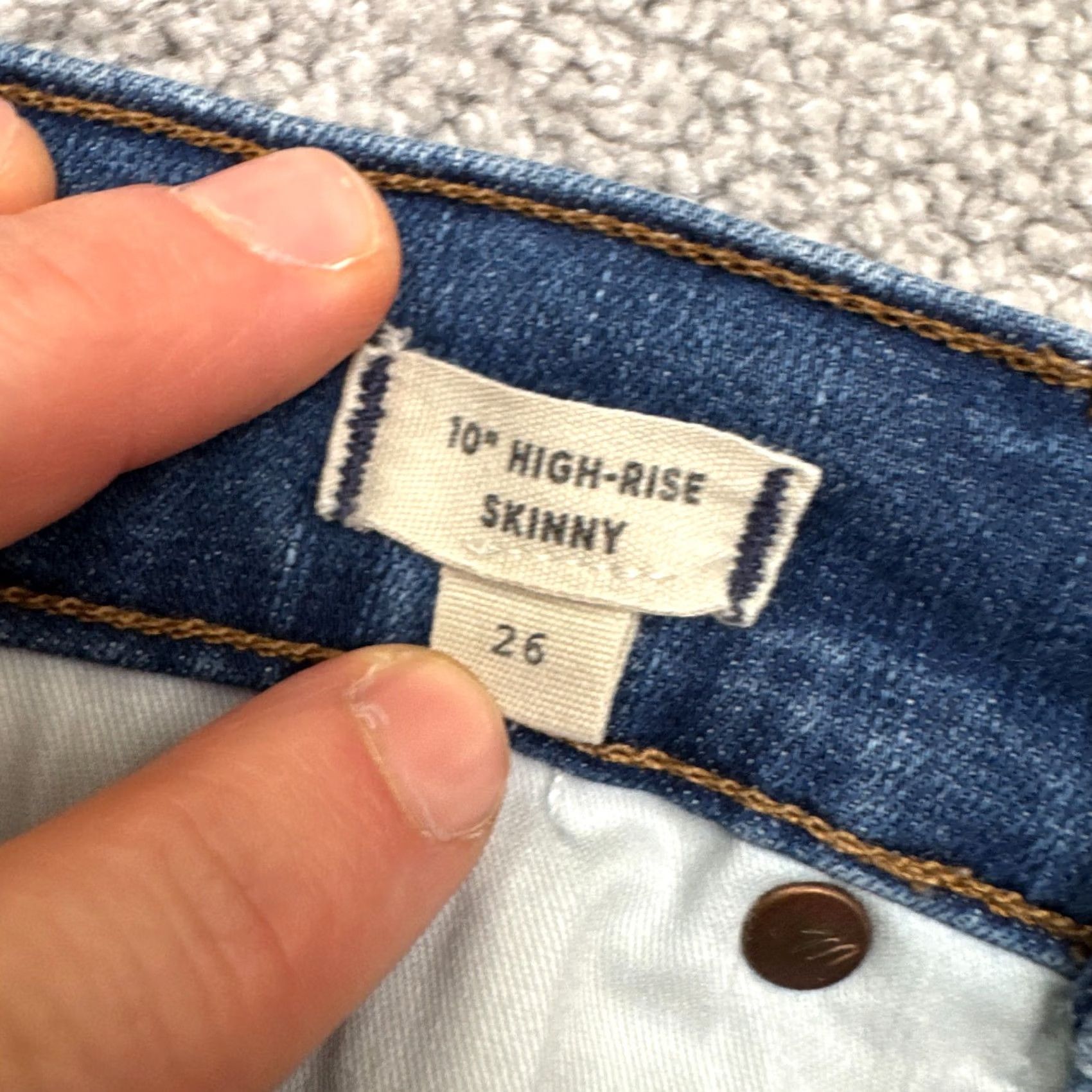 Madewell Madewell Jeans Skinny Denim 10" High Rise Womens 26 Blue Button Fly 5-Pocket Size 26" / US 2 / IT 38 - 7 Thumbnail