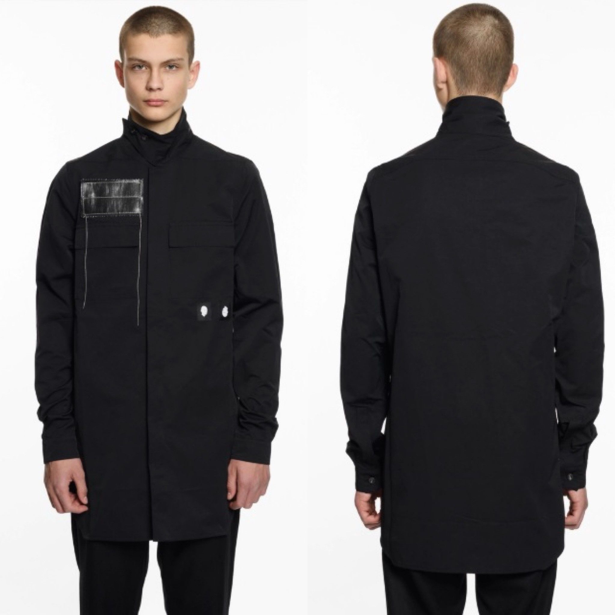 Rick Owens Rick Owens FW17 DRKSHDW Patch Field Shirt Jacket Black Size US M / EU 48-50 / 2 - 3 Thumbnail