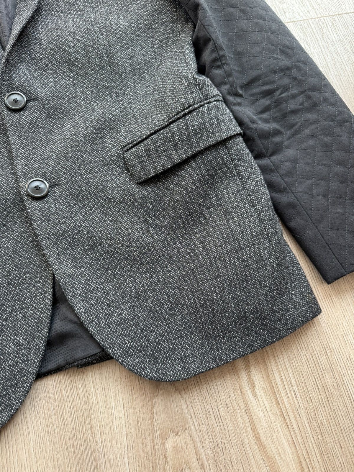 Hugo Boss Hugo Boss Gray Blazer With Black Sleeves Size 36R - 6 Thumbnail