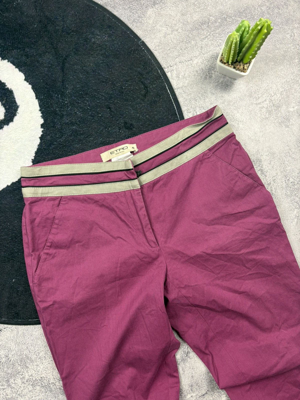 Etro ETRO Vintage Striped Casual Luxury Pants Streetwear Hype Size 28" / US 6 / IT 42 - 4 Thumbnail