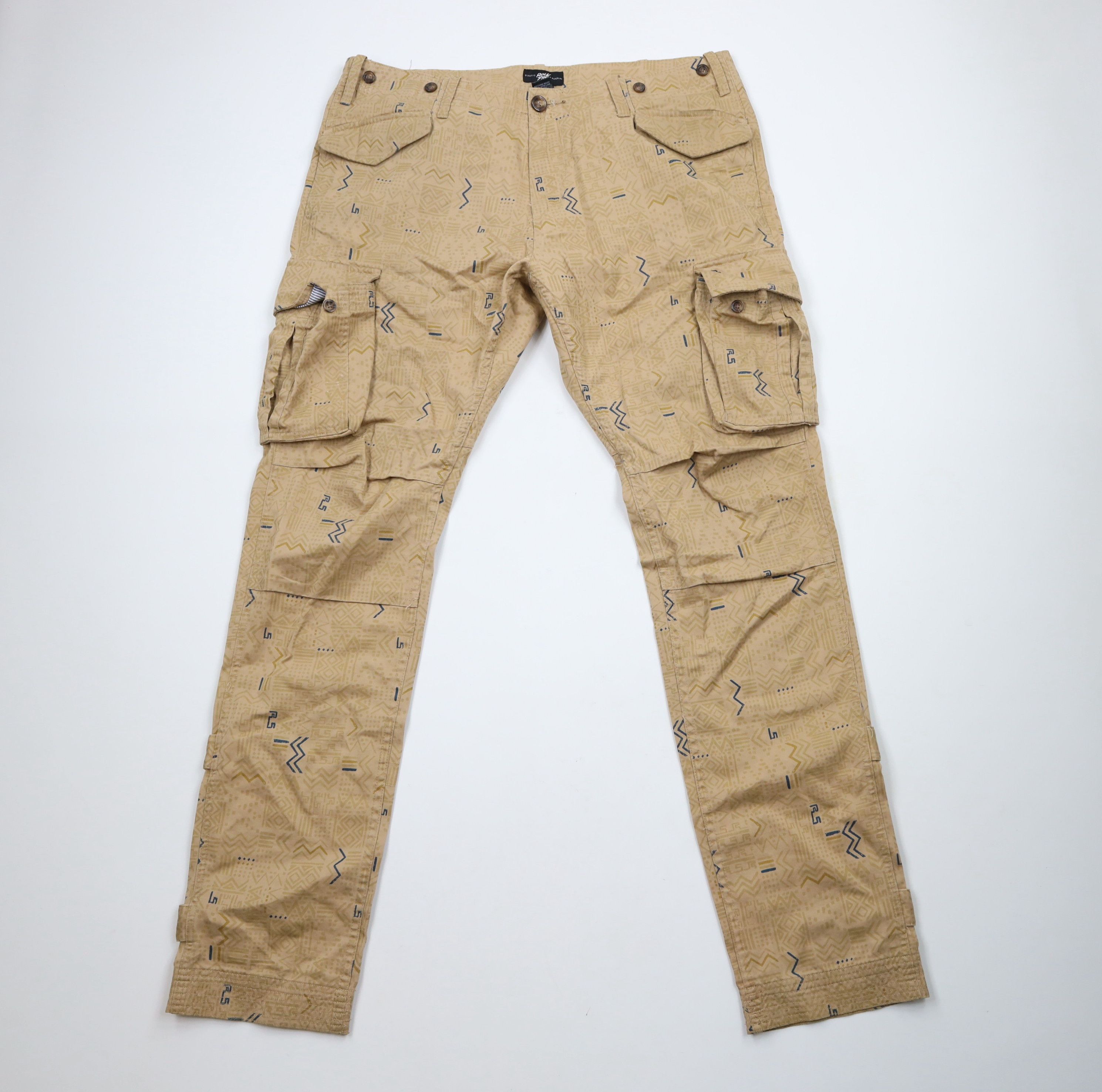 Vintage Rocksmith Strap Skateboard Cargo Pants Beige Size US 38 / EU 54 - 1 Thumbnail