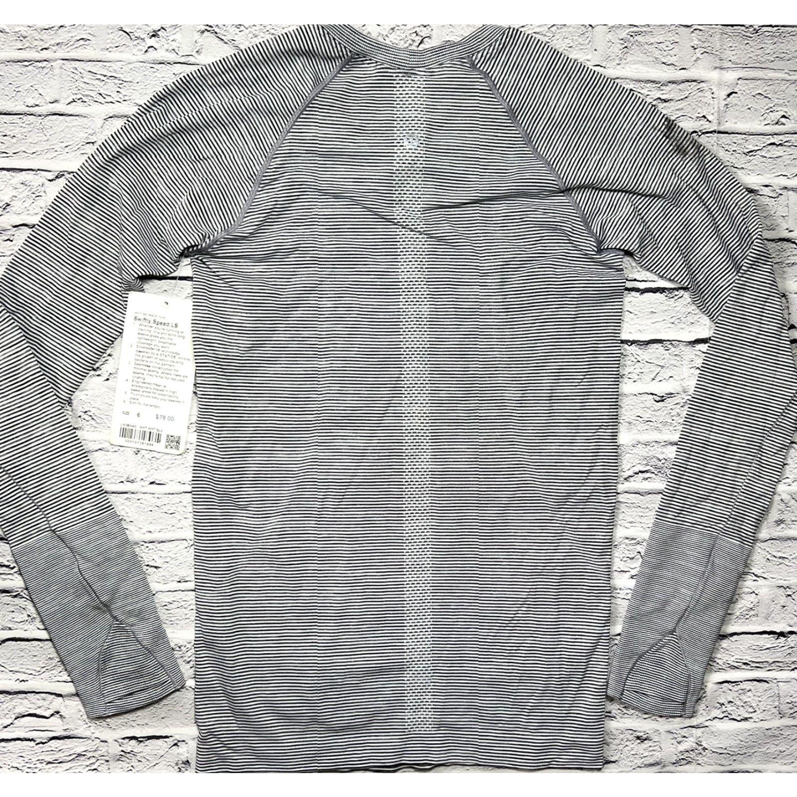 Lululemon VINTAGE NWT Lululemon Swiftly Speed Long Sleeve Stripe Top 6 Shirt Size M / US 6-8 / IT 42-44 - 6 Thumbnail