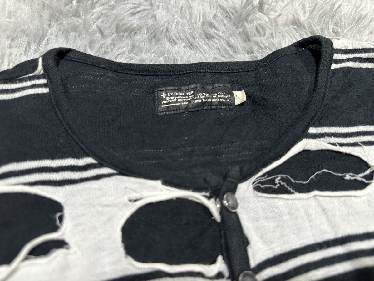If Six Was Nine 🔥Sick Y2K L7 Real Hip Mummy Layered Striped Henley Ls Shirt Size US S / EU 44-46 / 1 - 8 Thumbnail