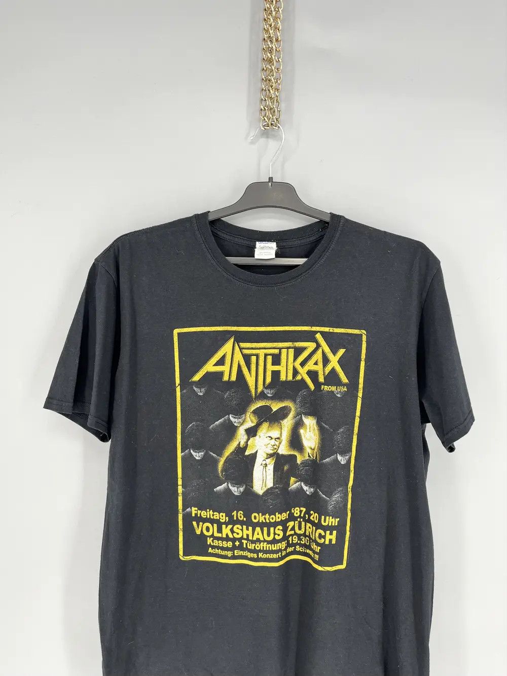 Band Tees × Vintage Vintage Y2K Anthrax Horror Skulls Band Rock Streetwear Tee Size US L / EU 52-54 / 3 - 6 Thumbnail