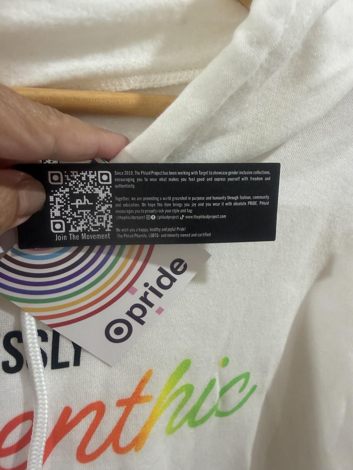 Target Basics NWT Pride Hoodie The Phluid Project White Hoodie S size cod3 Size S / US 4 / IT 40 - 3 Thumbnail