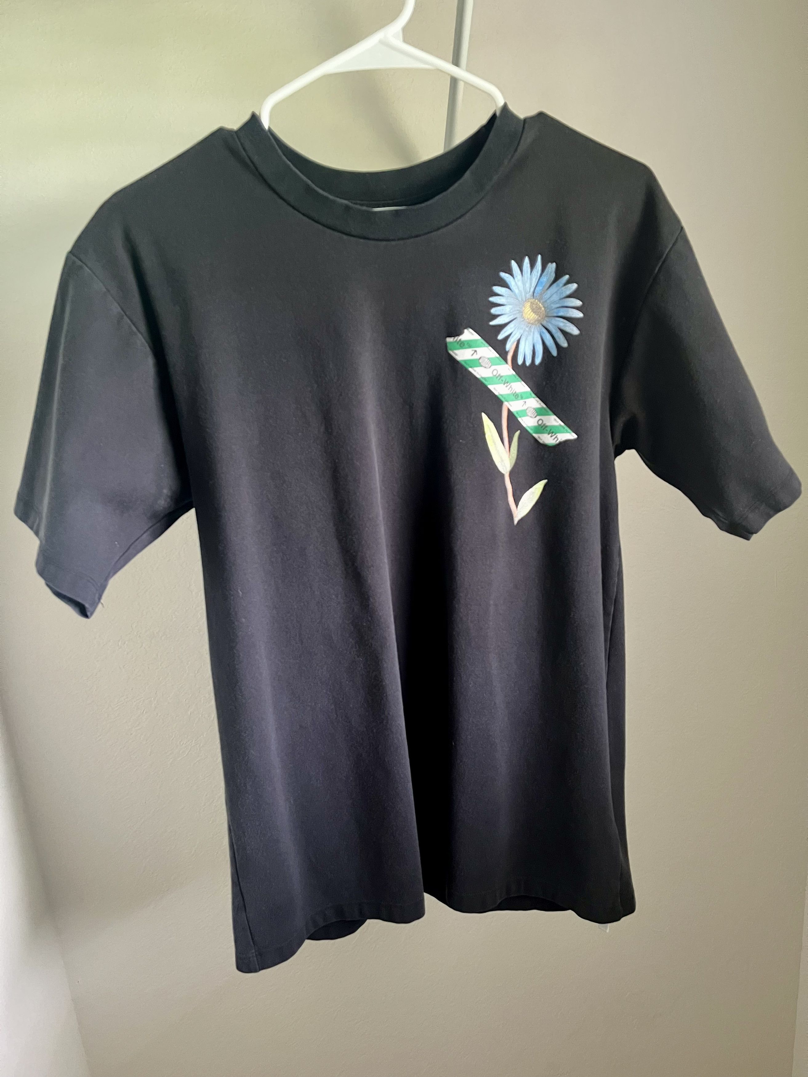 Off White Men's Woman Flower Tape T-shirt