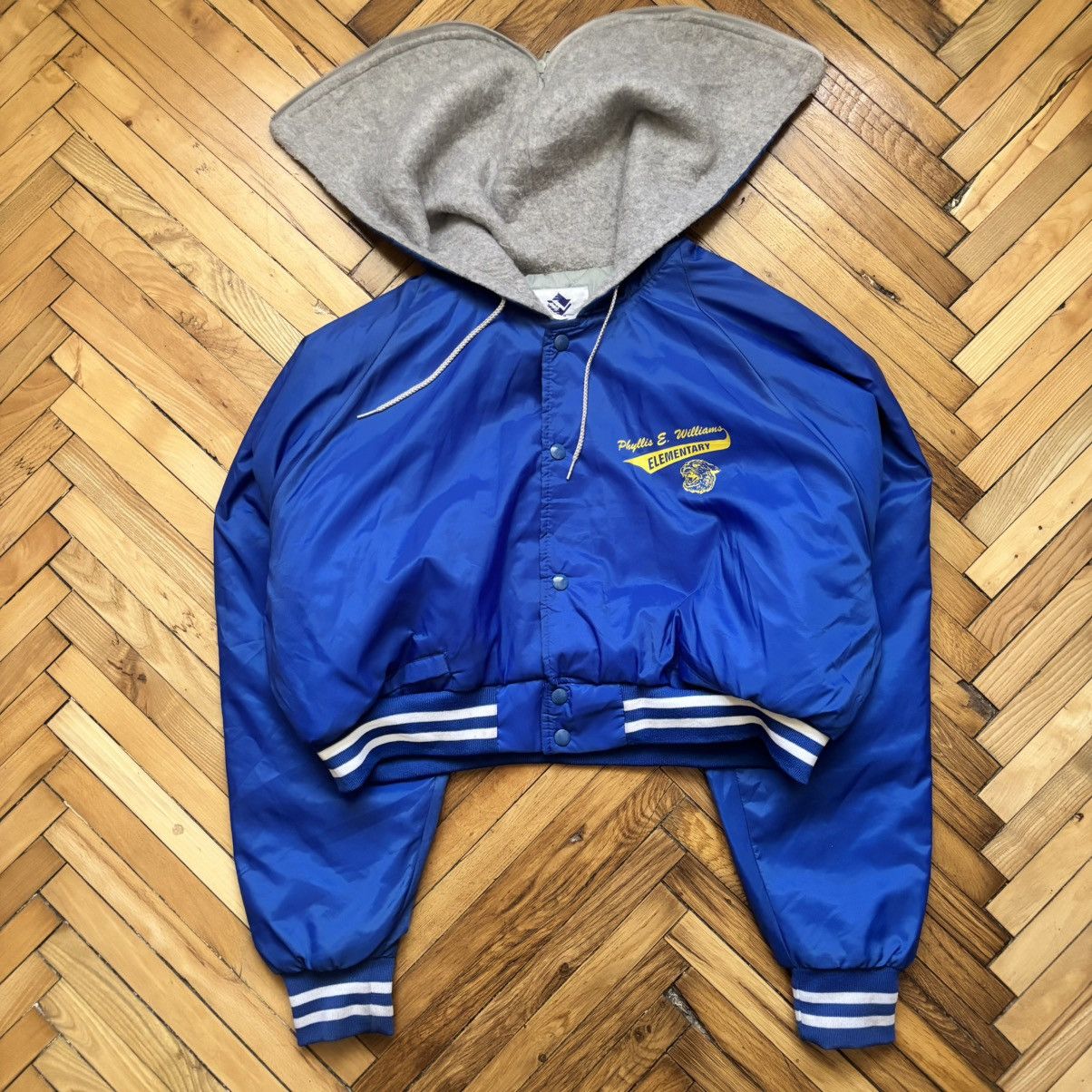 Hysteric Glamour Vintage Y2K Avant-Garde Crop Bomber American College Jacket Size L / US 10 / IT 46 - 3 Thumbnail