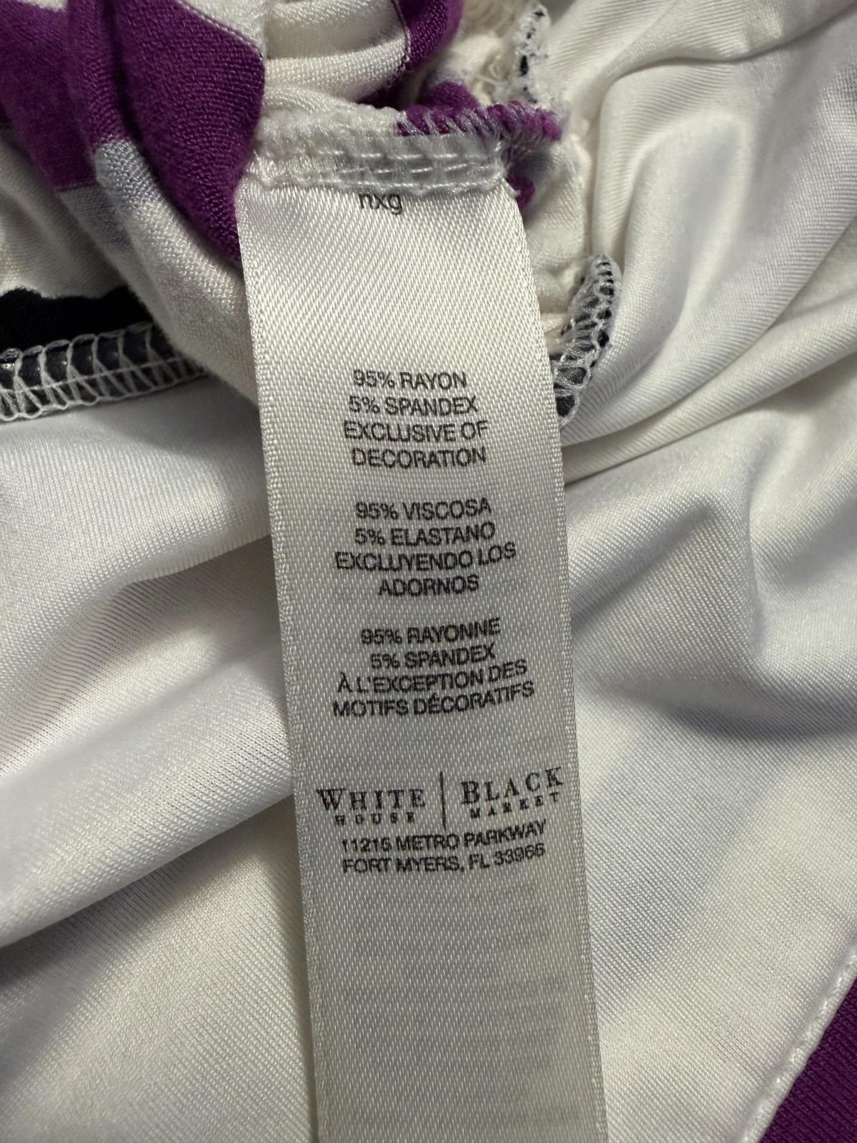 Other White House Black Market Striped Rayon Spandex Top Medium Size M / US 6-8 / IT 42-44 - 3 Thumbnail