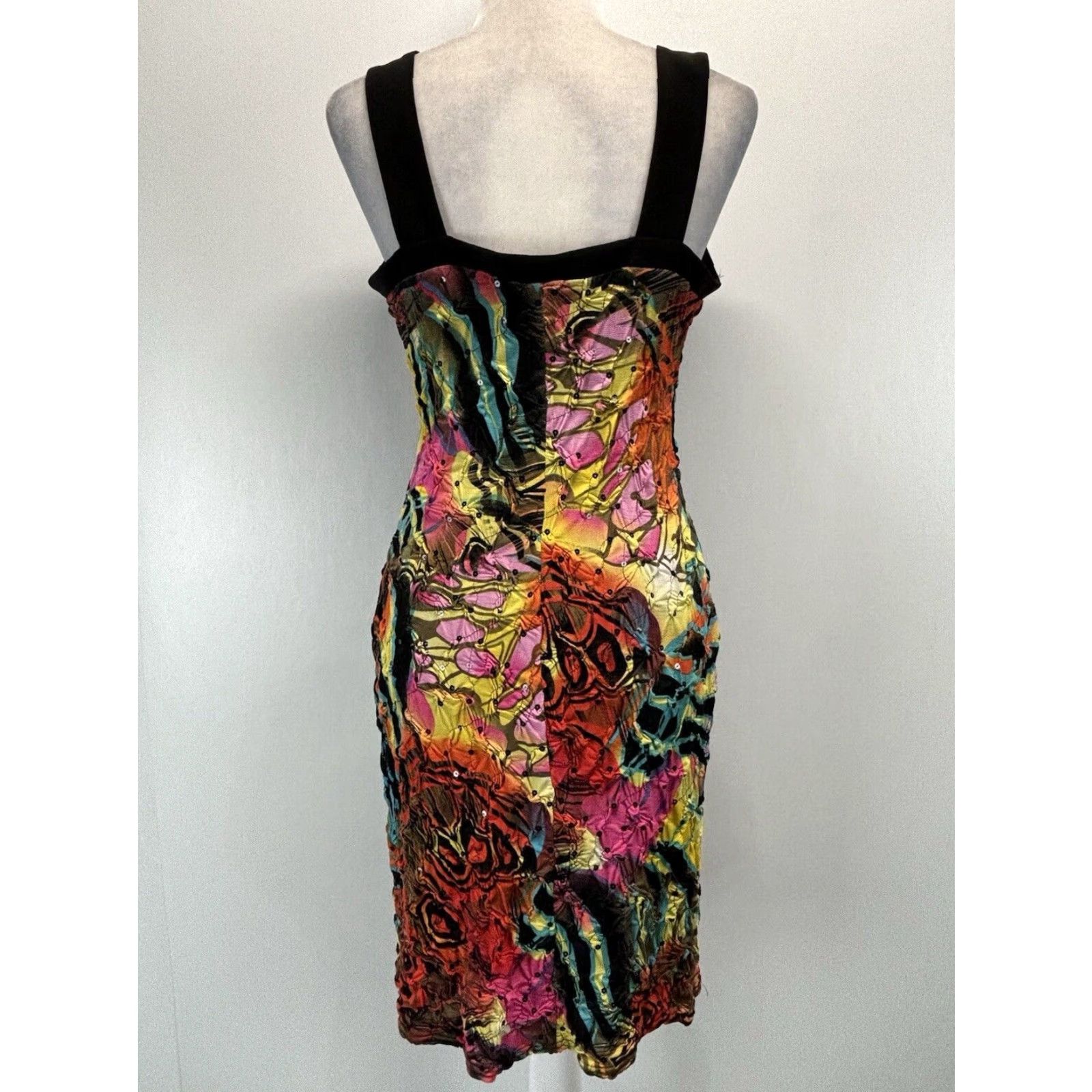Joseph Ribkoff Joseph Ribkoff Stretch Sleeveless Knee Length Pencil Dress Sz 10 Multicolor Sequins Party Womens Size L / US 10 / IT 46 - 3 Thumbnail