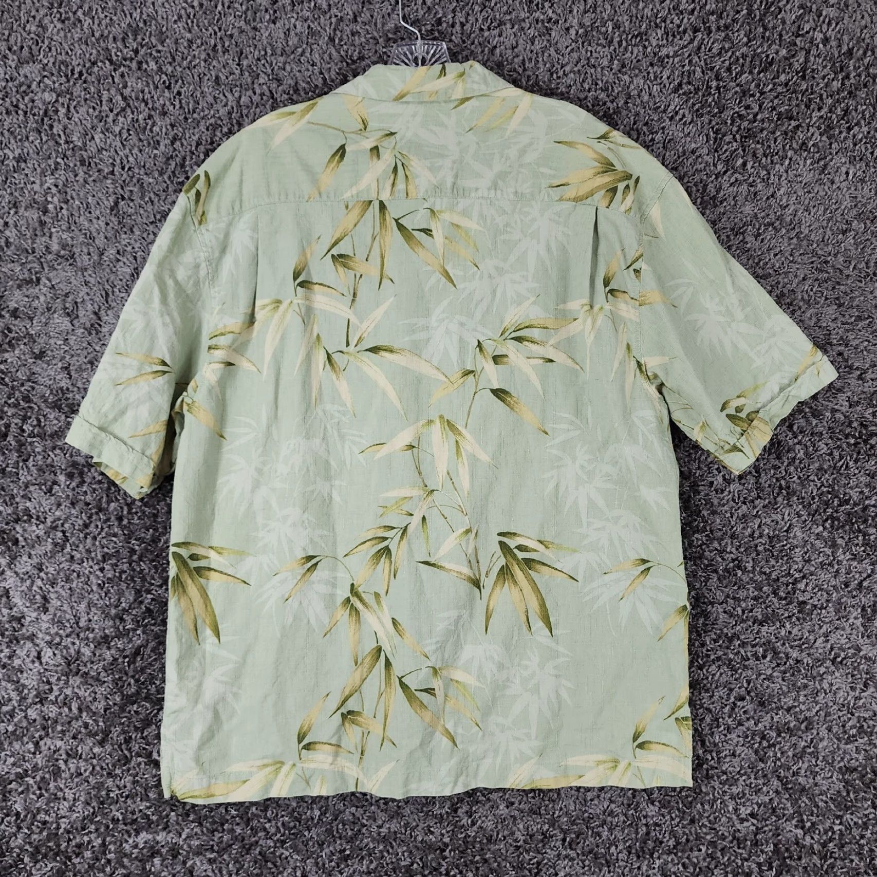 Vintage Jamaica Jaxx Mens Green Floral Short Sleeve Silk Button-Up Sz XL Size US 36 / EU 52 - 7 Thumbnail