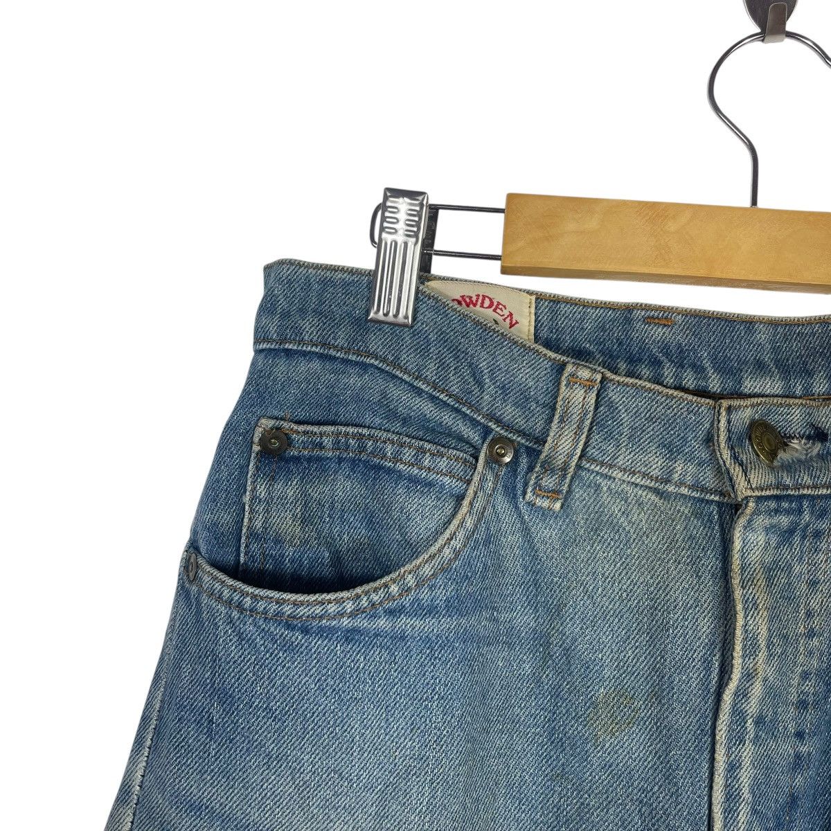 Vintage Vintage Cowden Made in USA Faded Blue Denim Jeans Distressed Size US 29 - 5 Thumbnail