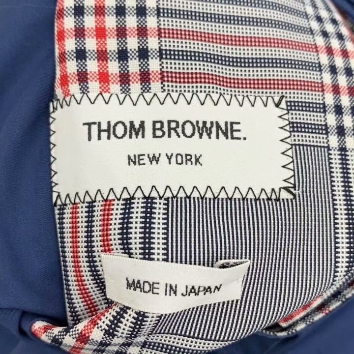 Thom Browne Thom Browne Blue Check Cotton Trench Coat Size US S / EU 44-46 / 1 - 6 Thumbnail