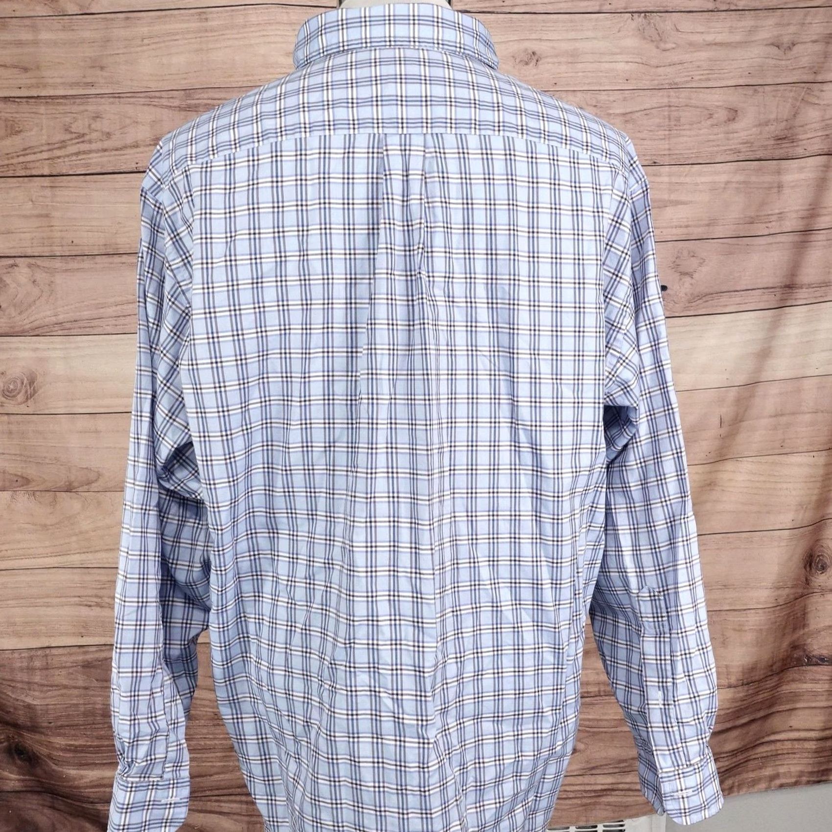 Brooks Brothers Brooks Brothers Country Club Shirt Mens XL Blue Plaid Long Sleeve Button-Up Size US XL / EU 56 / 4 - 3 Thumbnail