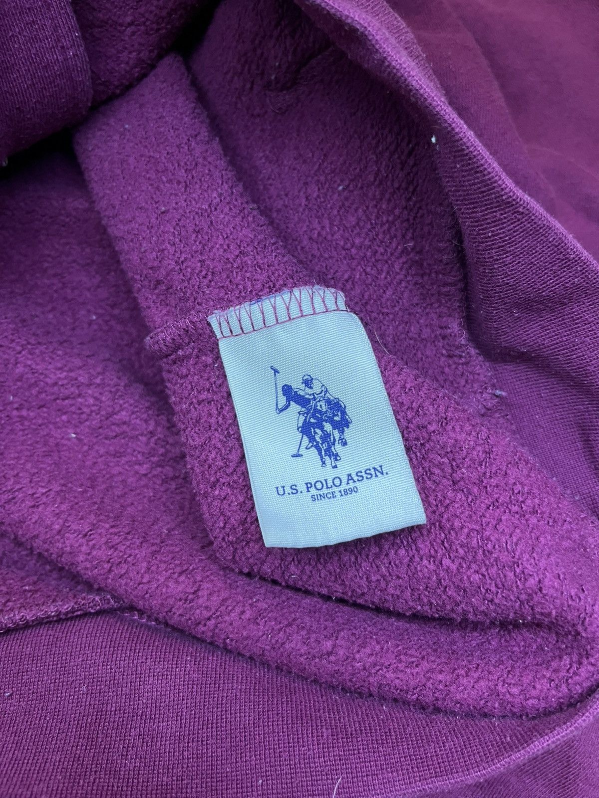 Polo Ralph Lauren × U.S. Polo Assn. Vintage Pomegranate Polo Zip Up Hoodie Size US M / EU 48-50 / 2 - 8 Thumbnail