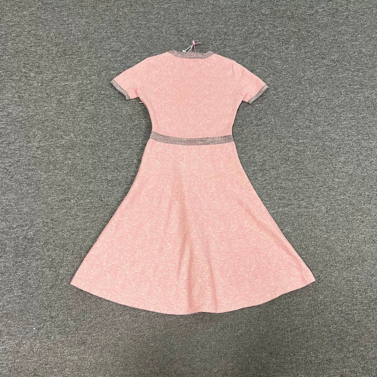 Dior Dior Pink Silk-Cotton Knit Short-Sleeve Dress Size XS / US 0-2 / IT 36-38 - 1 Thumbnail