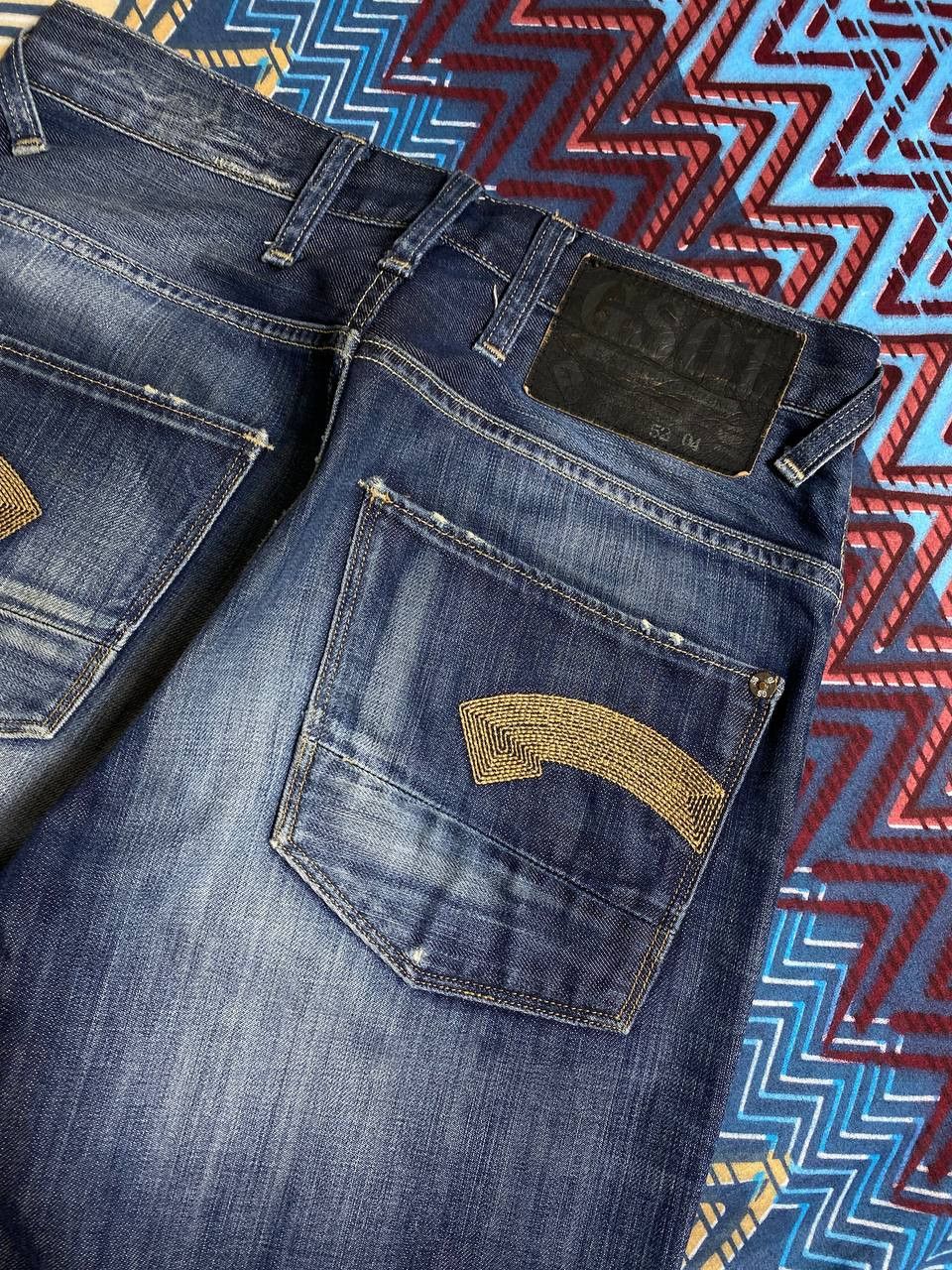 G-Star × Vintage Vintage Jeans Wide Baggy Flared Japanese Faded Rare Size US 29 - 18 Thumbnail