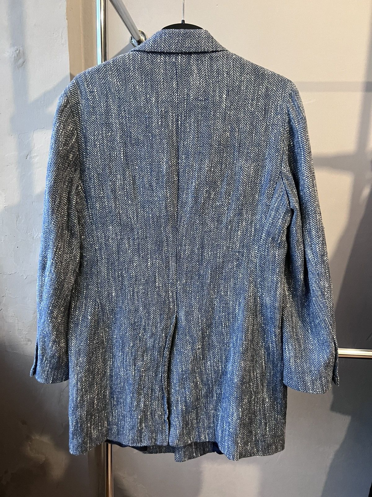 Suitsupply SUITSUPPLY Heavy Coat Vicenza Herringbone Men’s Blue Size 44 Size US S / EU 44-46 / 1 - 3 Thumbnail