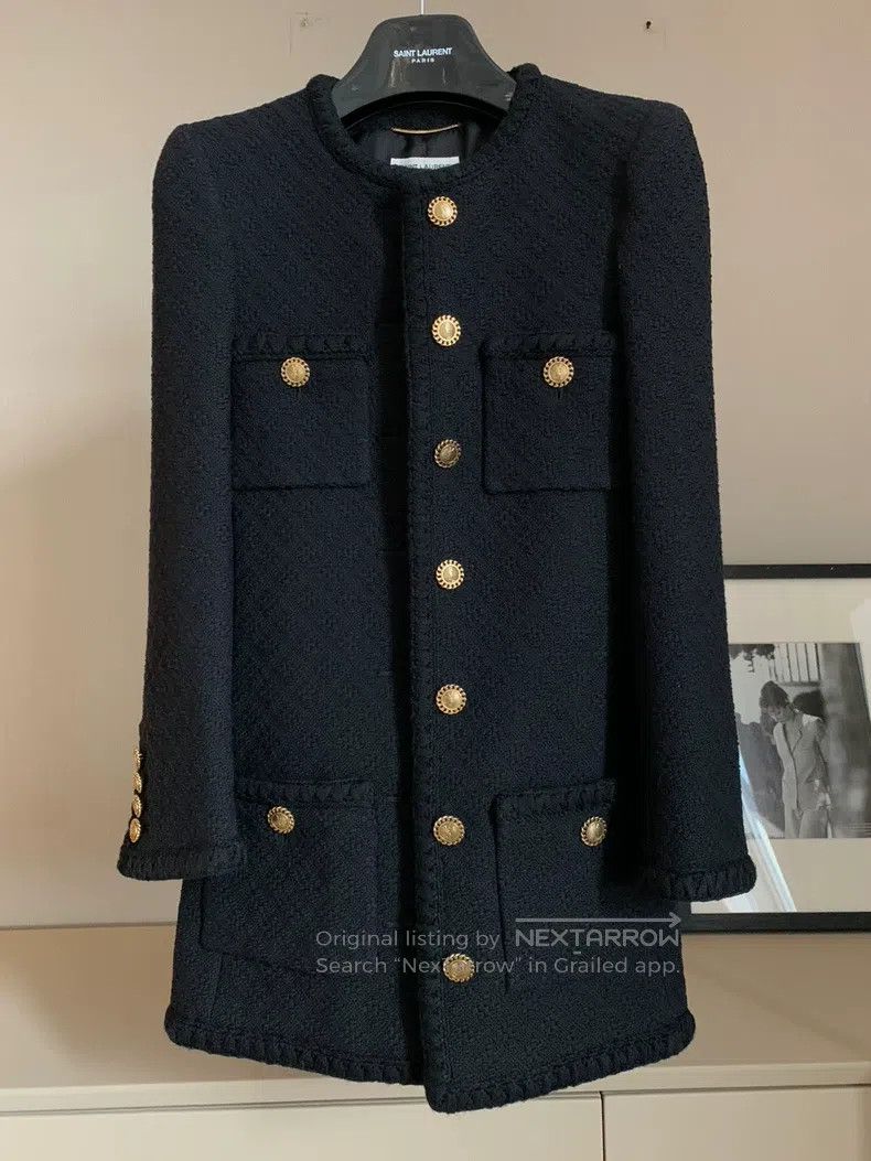 Saint Laurent Paris Saint Laurent Paris Wool and silk mini jacket Size XS / US 0-2 / IT 36-38 - 2 Thumbnail