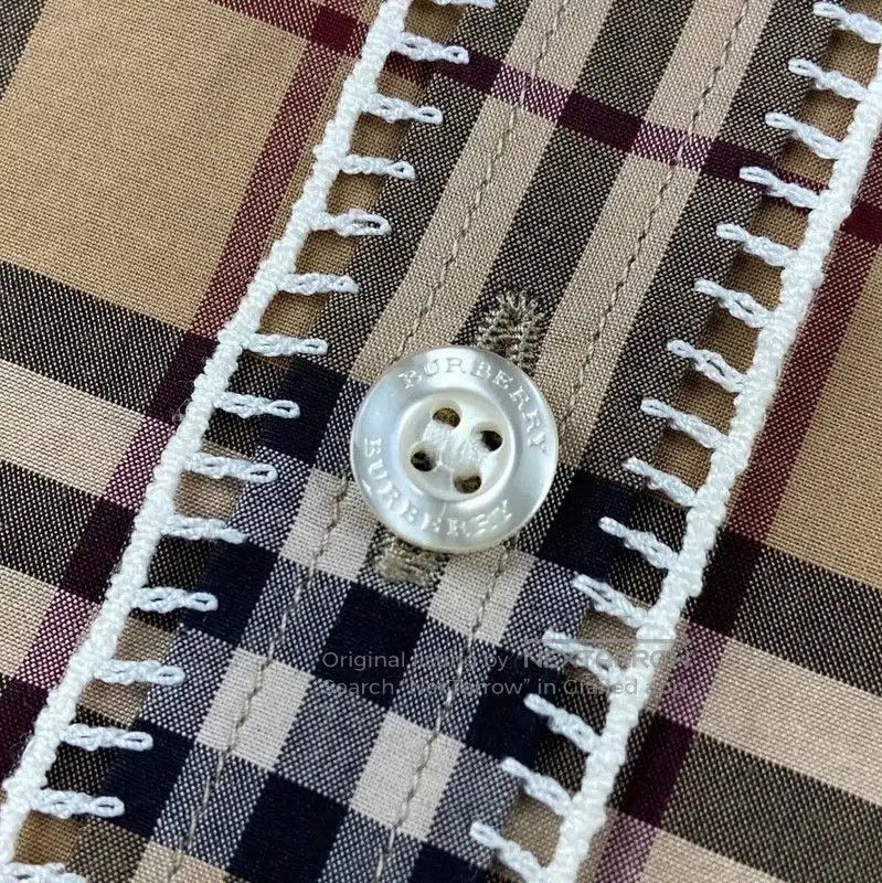 Burberry Burberry Beige Check Cotton Shirt. Size L / US 10 / IT 46 - 3 Thumbnail