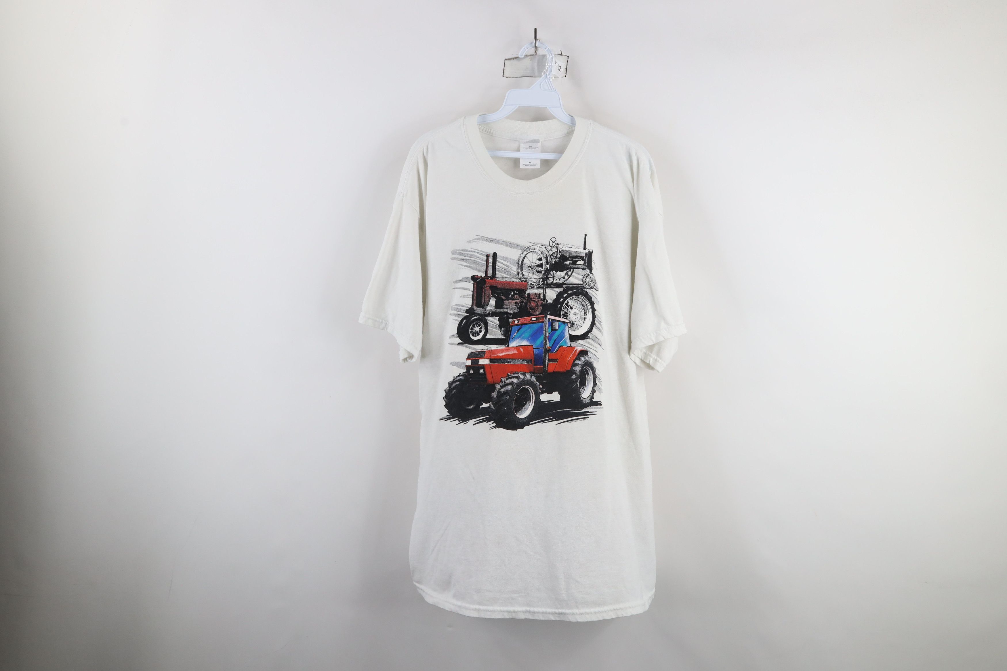 Vintage Vintage 90s Streetwear Tractor Short Sleeve T-Shirt White Size US XL / EU 56 / 4 - 1 Thumbnail