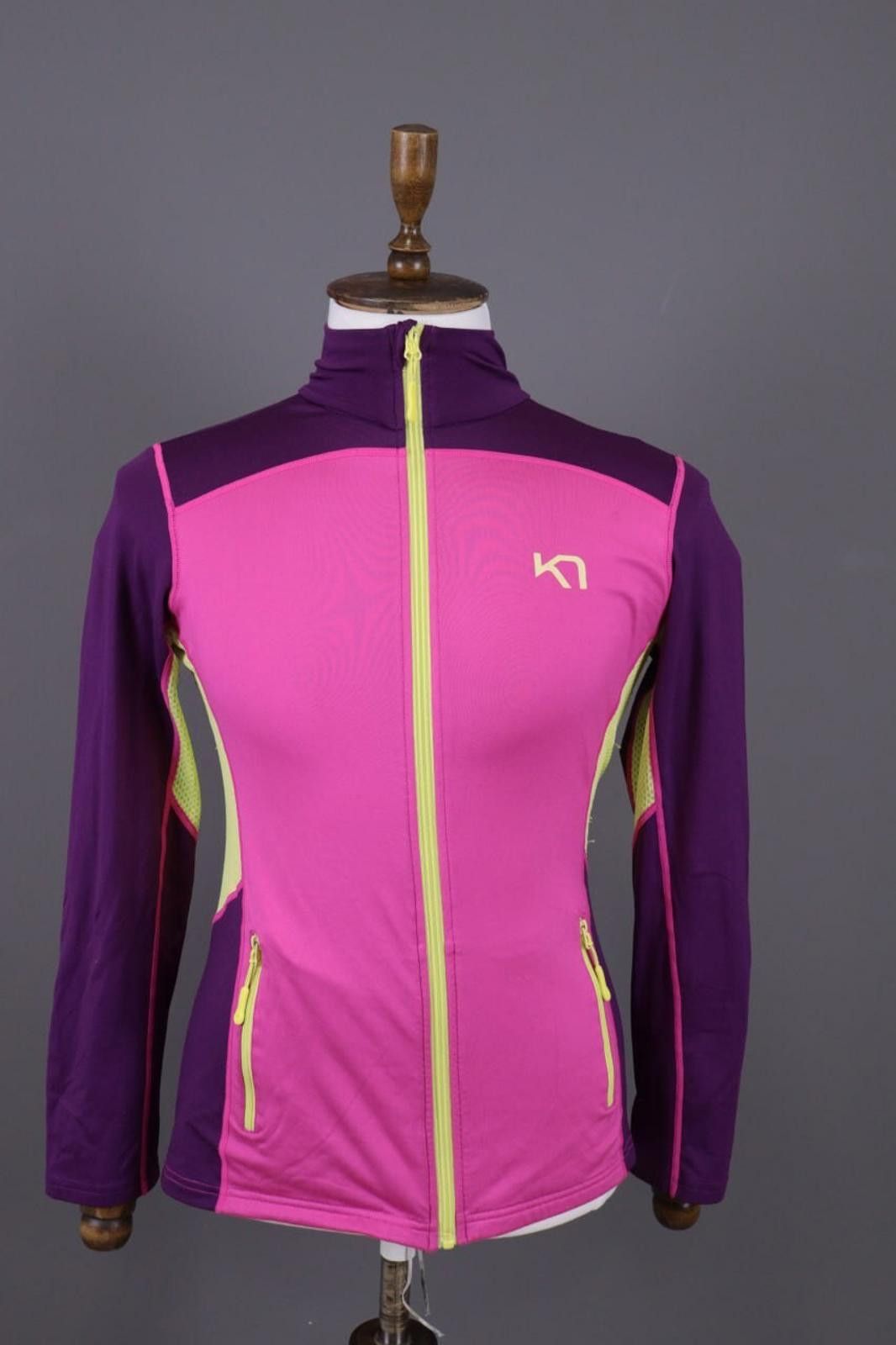 Designer Woman Kari Traa Pink Colorblock Track Jacket Size L Size L / US 10 / IT 46 - 1 Thumbnail