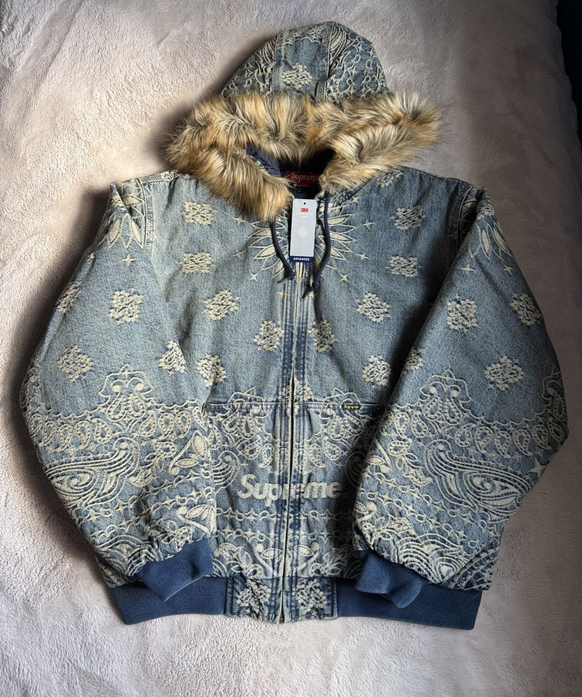 ジャケット・アウター Supreme Bandana Jacquard Denim Jacket XL Supreme Bandana Jacquard Denim Hooded Work Jacket (SS25) - $398