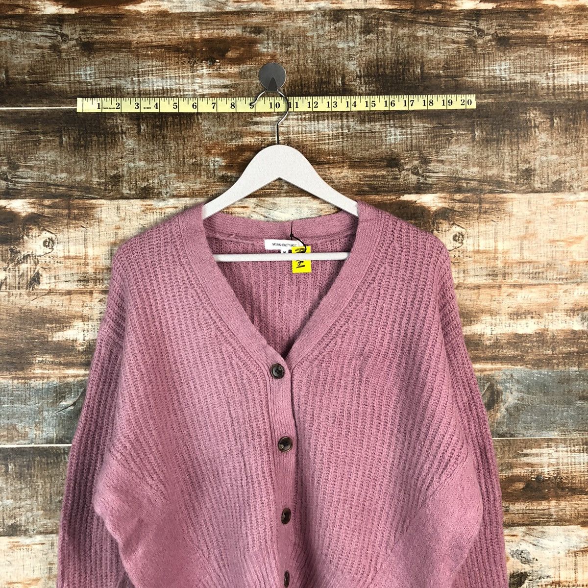 Japanese Brand Natural Beauty Basic Pink Cardigan Knitwear #A1961 Size US M / EU 48-50 / 2 - 2 Thumbnail