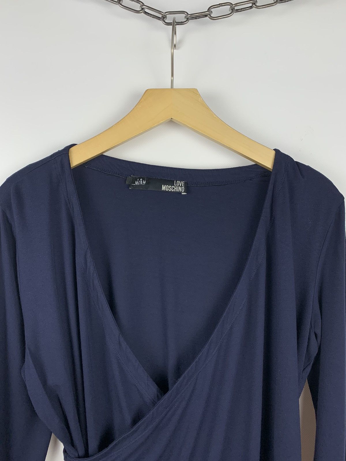Love Moschino Love Moschino Blouse Top Long Sleeve Wrap Effect Size IT 48 Size XL / US 12-14 / IT 48-50 - 4 Thumbnail