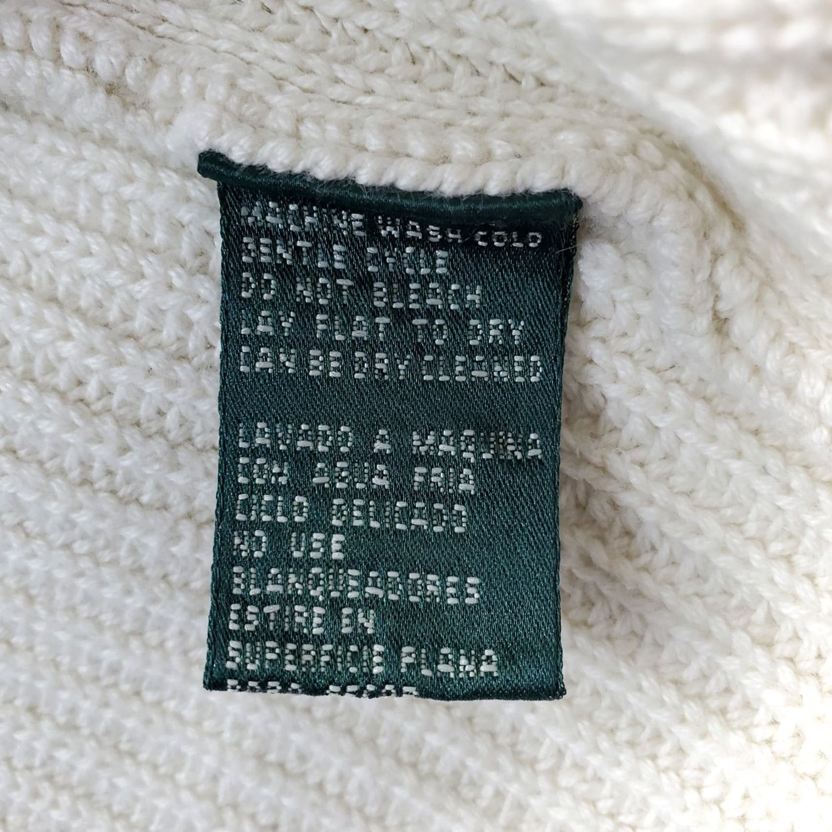 Ralph Lauren Lauren Ralph Lauren Sweater Womens L Tan Chunky-Knit Split Cowl Neck 1/4 Button Size L / US 10 / IT 46 - 7 Thumbnail
