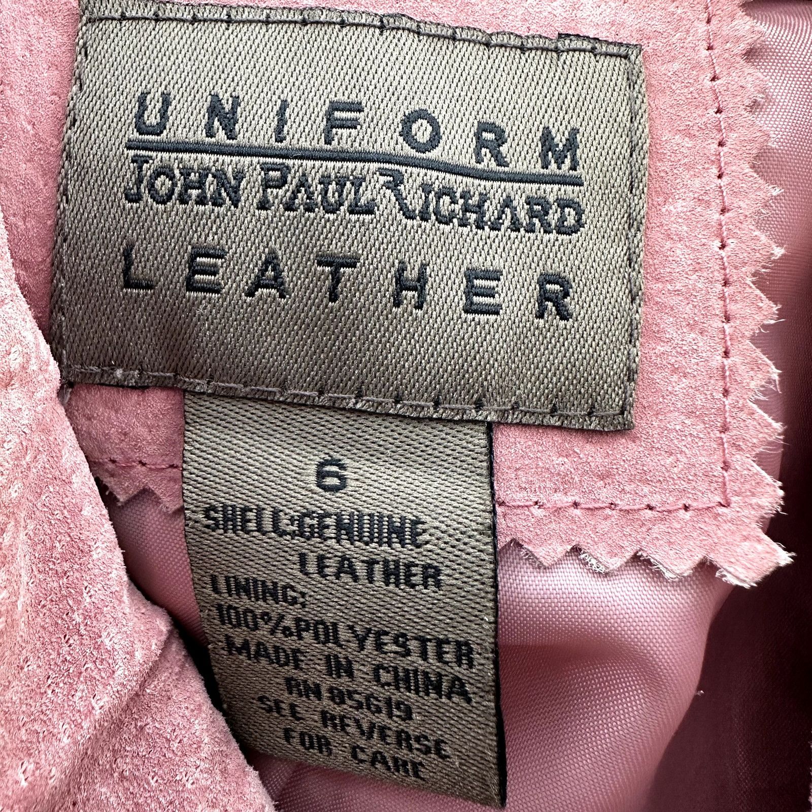 Other John Paul Richard Full Zip Moto Jacket Leather Pockets Pink Size M / US 6-8 / IT 42-44 - 4 Thumbnail