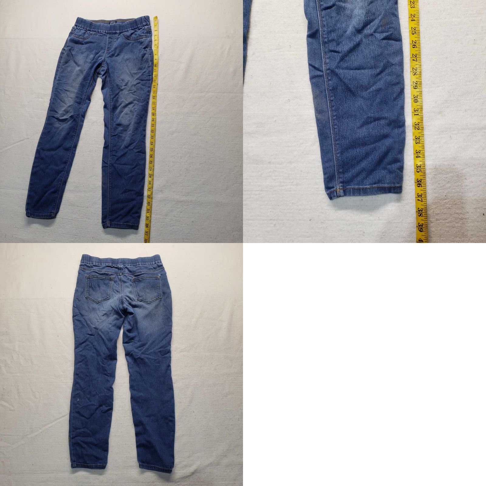 Vintage INDIGO River Blues Jeans Skinny Jeggings - Women M Medium Blue Stretch Elastic Waist Size 32" / US 10 / IT 46 - 8 Thumbnail