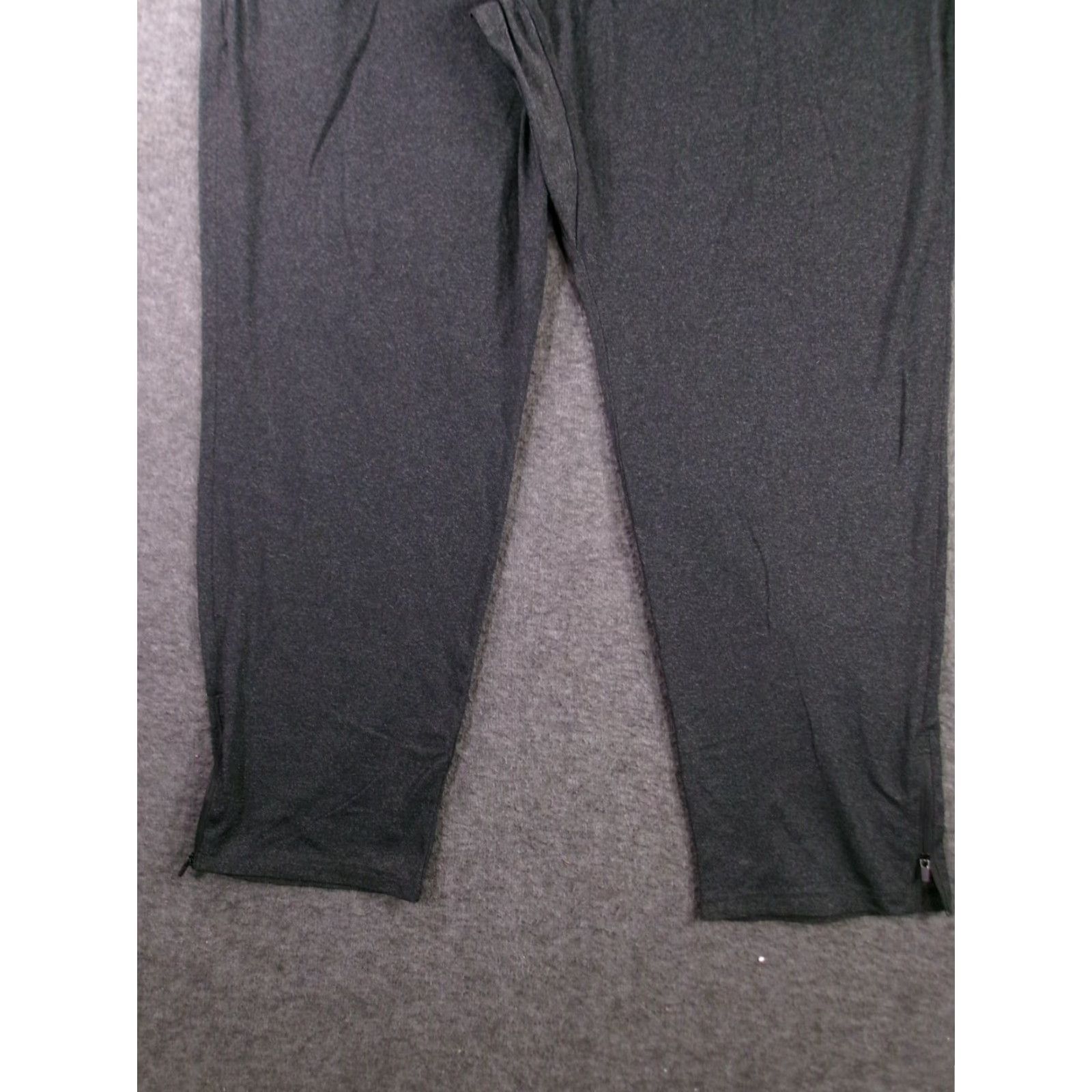 Vintage All In Motion Joggers Men 2XL Black Athletic Nylon Polyester Spandex Drawstring Ankle Zipper Pockets Activewear Lounge Size US 39 - 3 Thumbnail