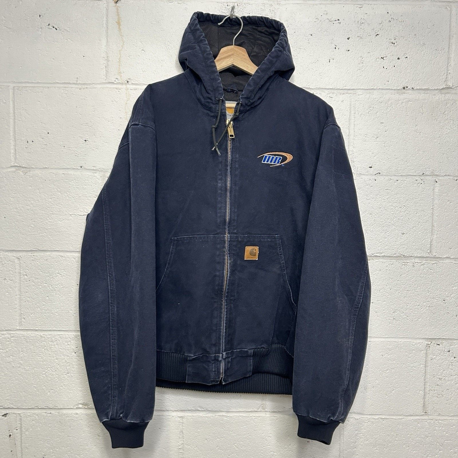 Carhartt Vintage Carhartt Hooded Active Jacket “Midnight Blue” J130 Size US L / EU 52-54 / 3 - 1 Thumbnail