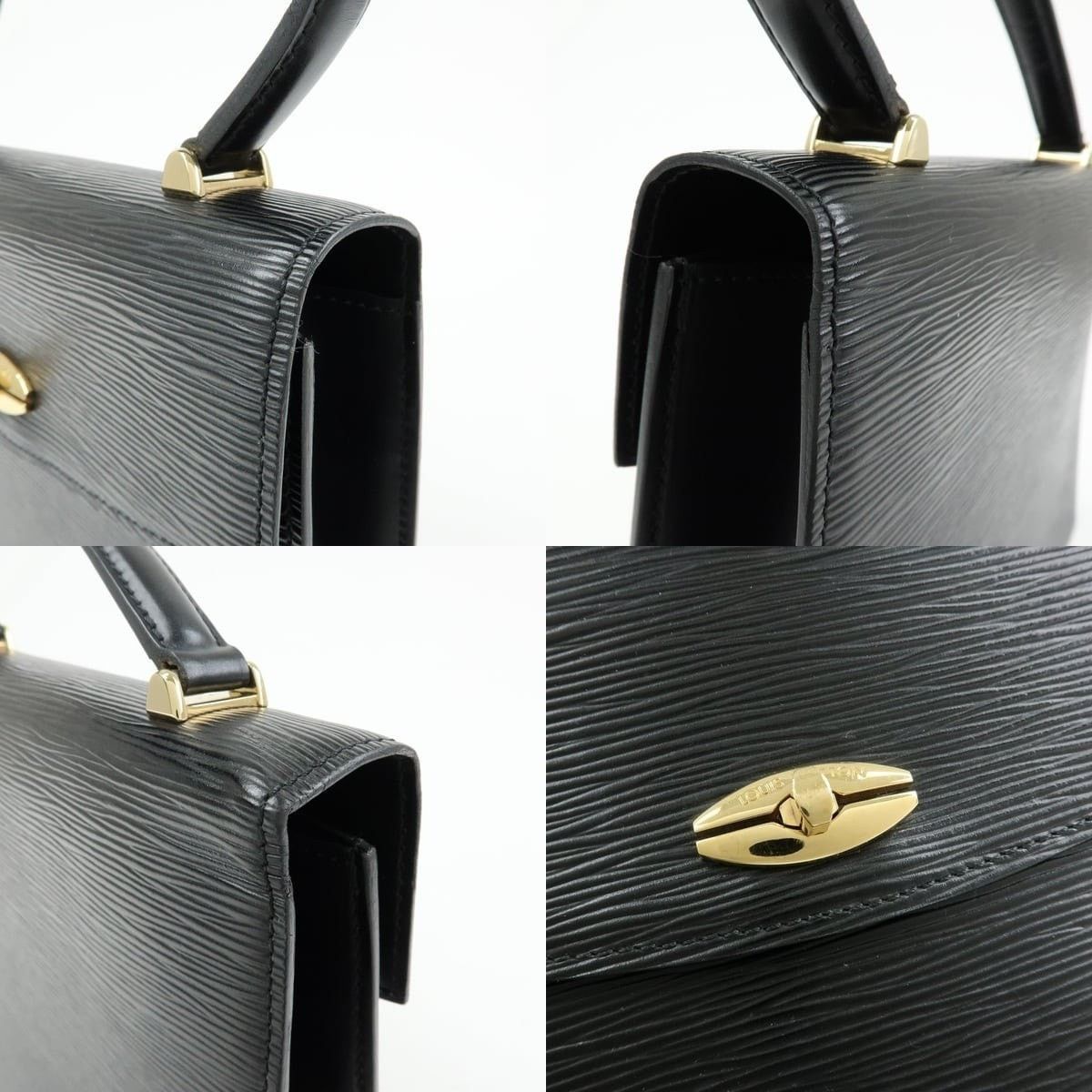 Louis Vuitton Louis Vuitton Epi Malesherbes Top Handle Bag Black Size ONE SIZE - 6 Thumbnail