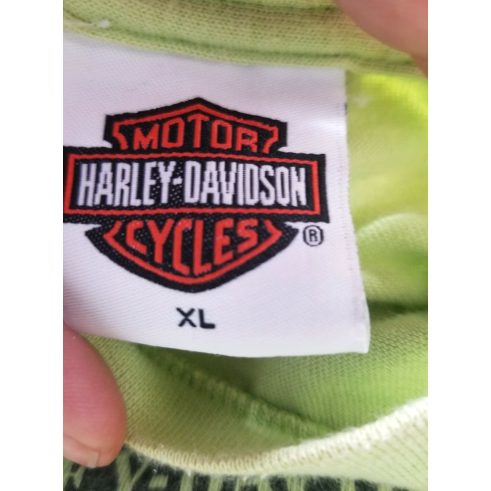 Harley Davidson VINTAGE Harley-Davidson T-Shirt Womens XL Green 2000s y2k Williamsburg VA Logo Crew Neck Short Sleeve Casual Shirt Men/Women? Size XL / US 12-14 / IT 48-50 - 5 Thumbnail
