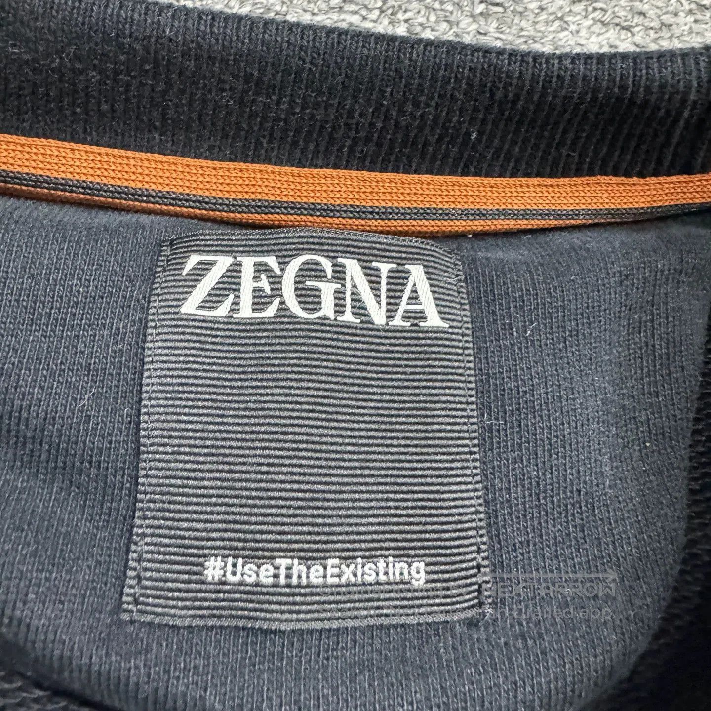 Ermenegildo Zegna Black Long Sleeve Sweatshirt with Logo. Size US L / EU 52-54 / 3 - 2 Thumbnail