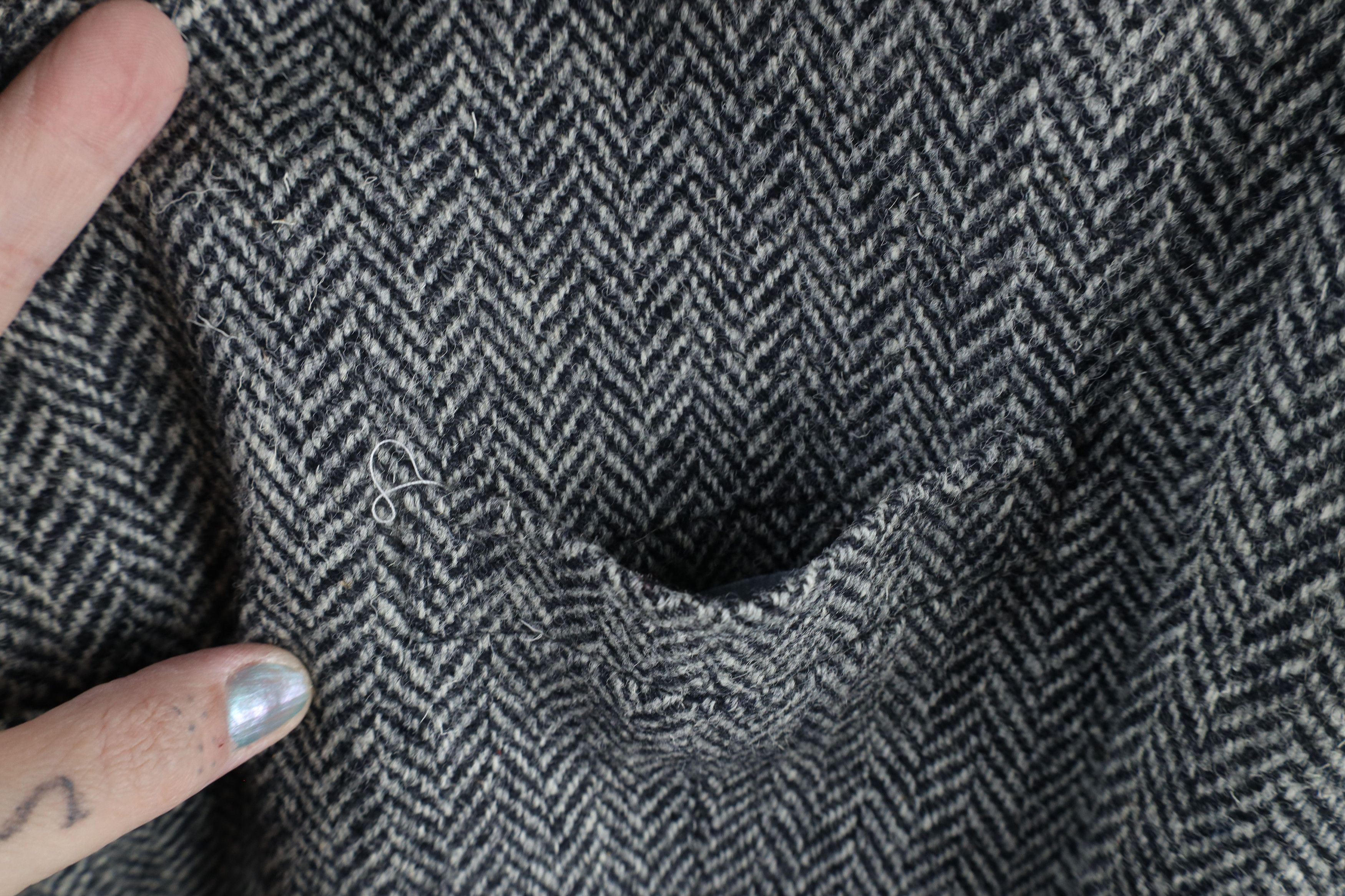 Vintage Vintage 60s Rockabilly Tweed Herringbone Suit Coat Jacket Size US M / EU 48-50 / 2 - 6 Thumbnail